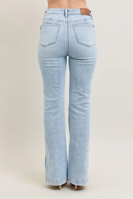 Get trendy with Vintage Wash Slim Boot Jeans - Plus Size - Jeans available at Styles Code. Grab yours today!