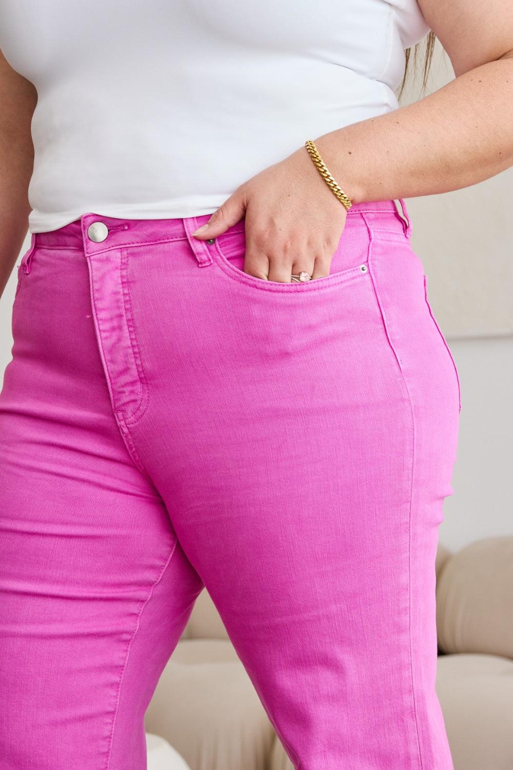 Get trendy with Full Size Tummy Control High Waist Jeans - Plus Size available at Styles Code. Grab yours today!