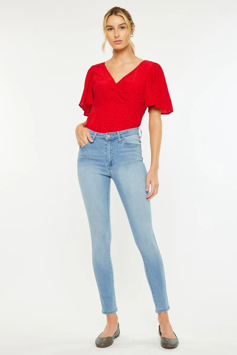 Get trendy with High Rise Super Skinny Jeans - Jeans available at Styles Code. Grab yours today!