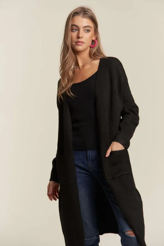 Get trendy with Two Tone Open Cardigan - available at Styles Code. Grab yours today!