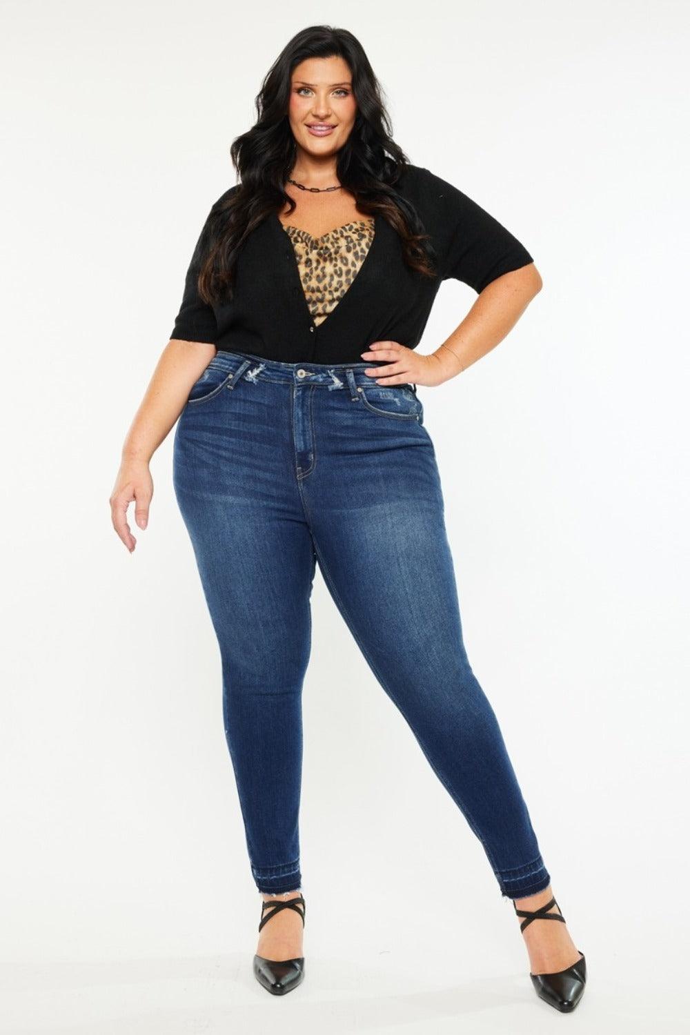 Get trendy with Full Size High Rise Ankle Skinny Jeans - Jeans available at Styles Code. Grab yours today!