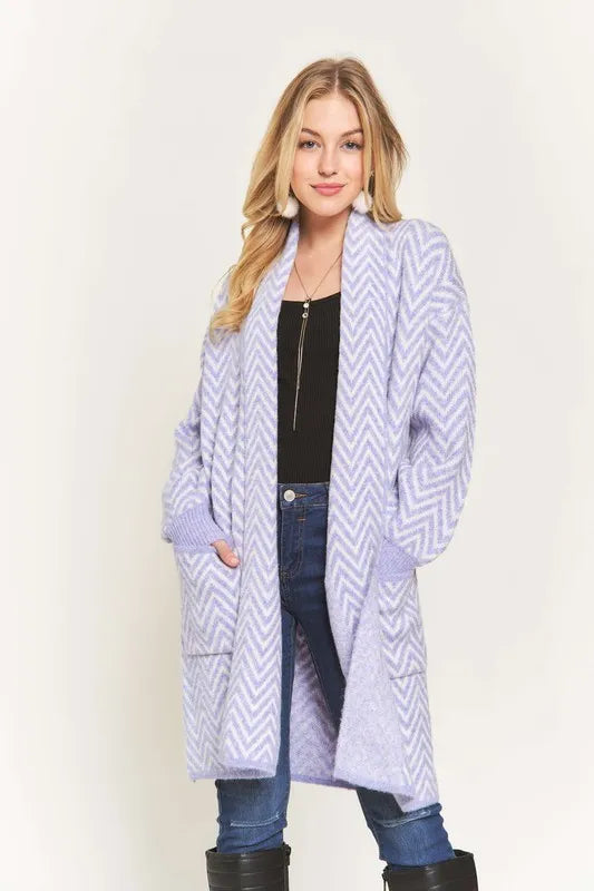 Get trendy with Chevron Sweater Cardigan - available at Styles Code. Grab yours today!