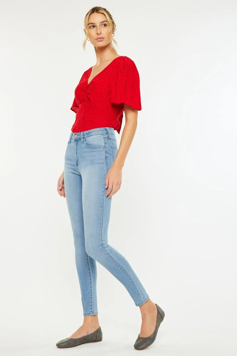 Get trendy with High Rise Super Skinny Jeans - Jeans available at Styles Code. Grab yours today!