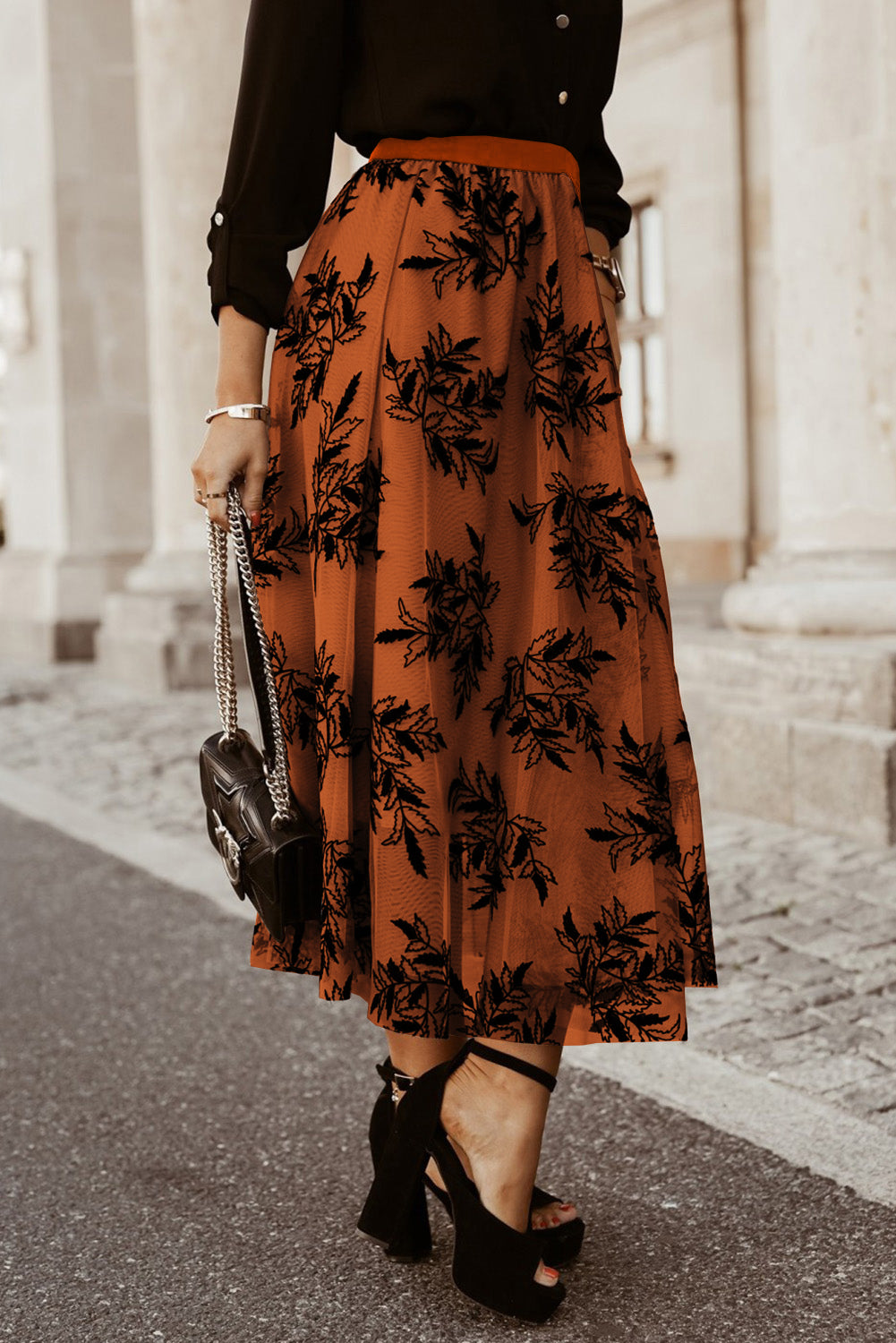 Get trendy with Embroidered High Waist Maxi Skirt - Skirts available at Styles Code. Grab yours today!