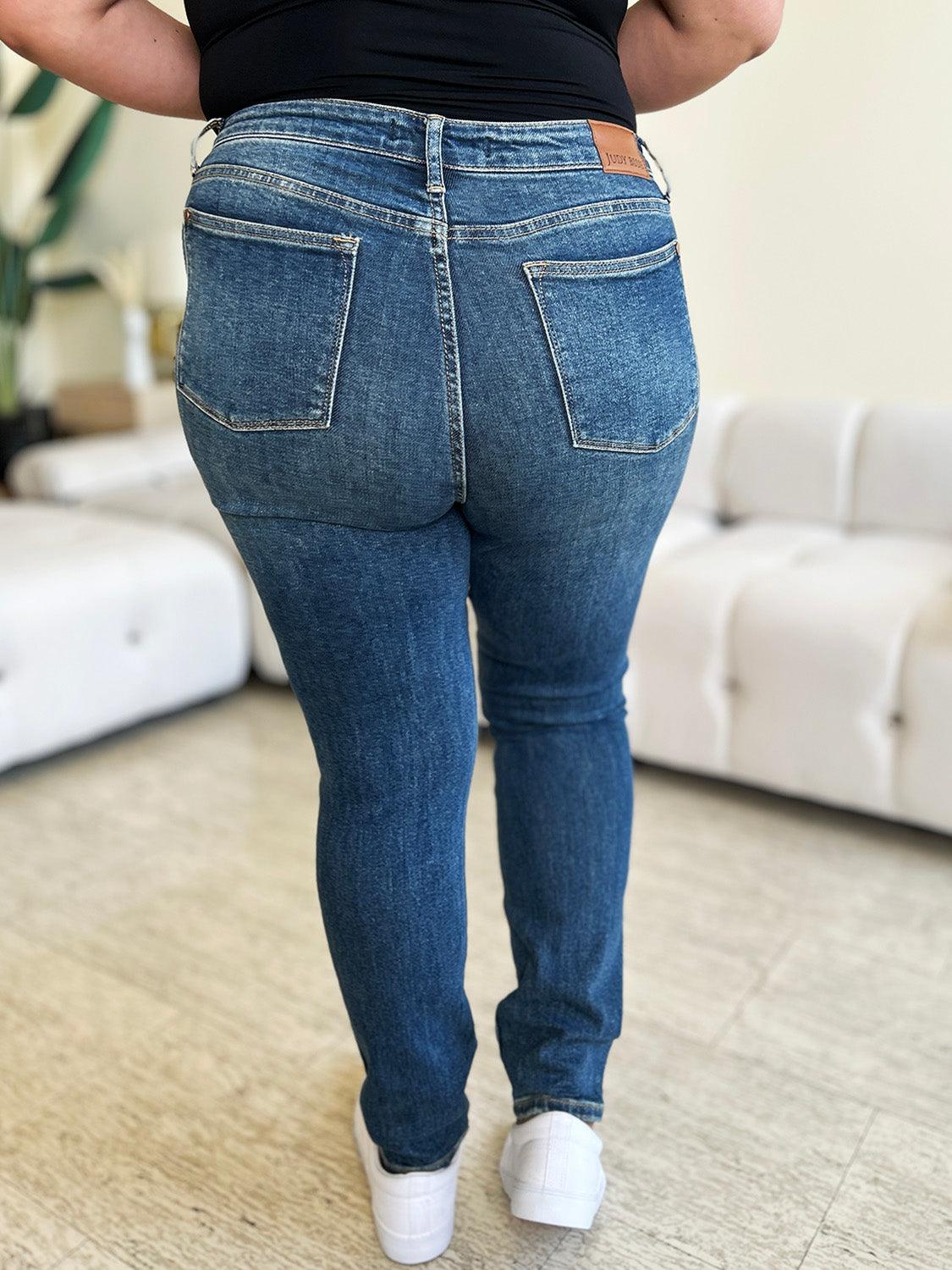 Get trendy with Full Size High Waist Skinny Jeans - Plus Size available at Styles Code. Grab yours today!