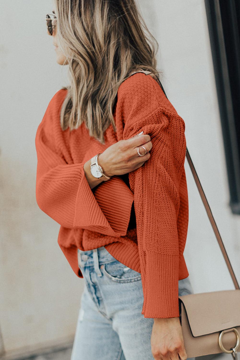 Get trendy with Textured Round Neck Long Sleeve Sweater - available at Styles Code. Grab yours today!
