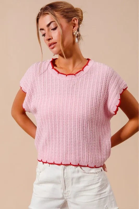Get trendy with Textured Light Weight Sweater Top - available at Styles Code. Grab yours today!