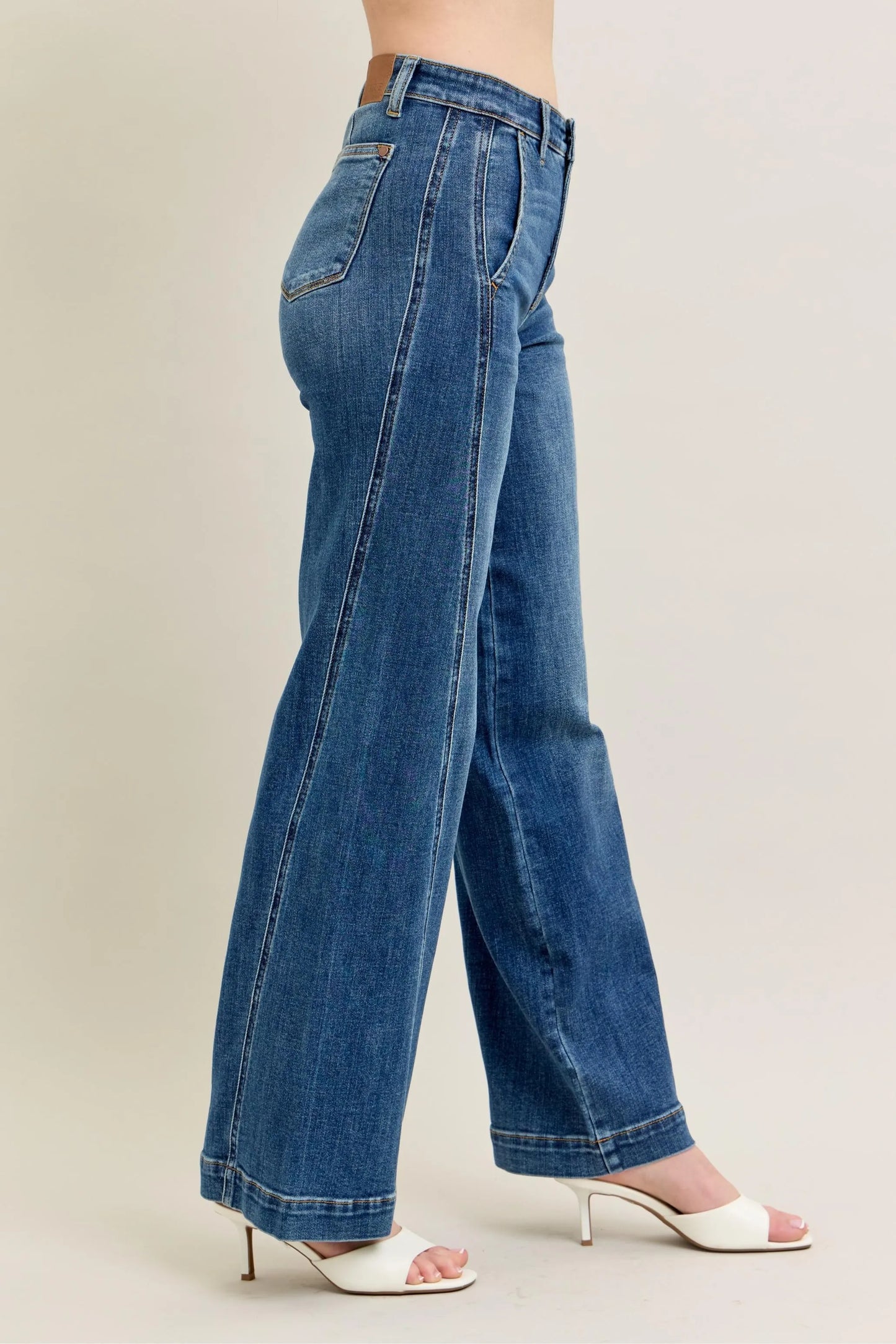 Get trendy with Full Size Wide Leg Jeans - Jeans available at Styles Code. Grab yours today!