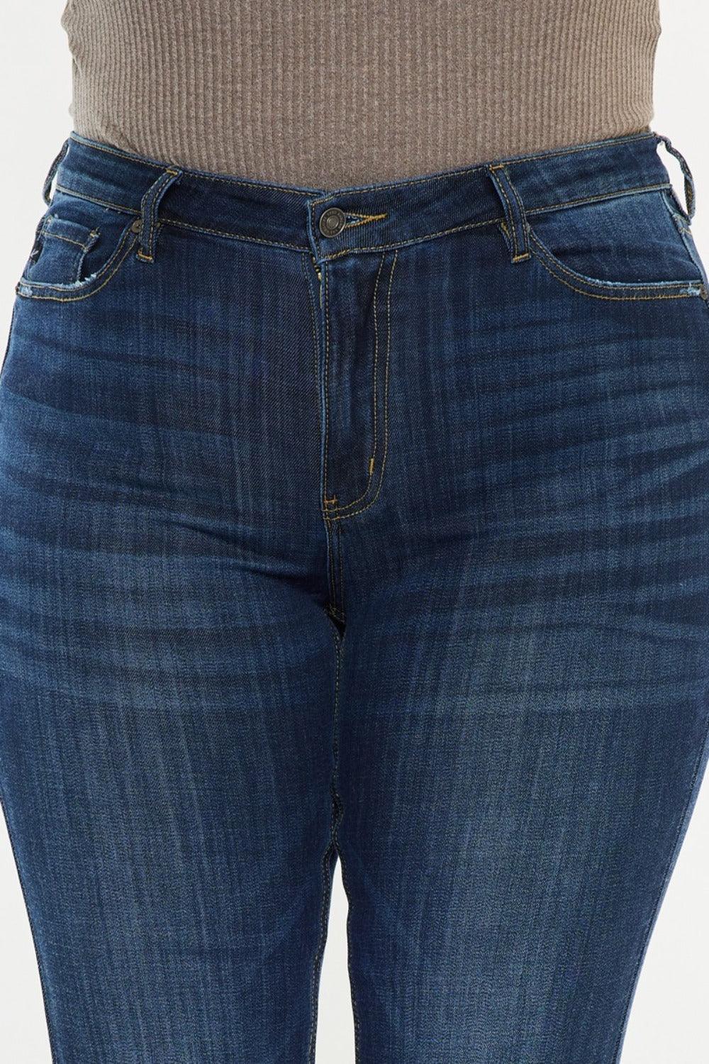 Get trendy with Full Size Mid Rise Flare Jeans - Jeans available at Styles Code. Grab yours today!
