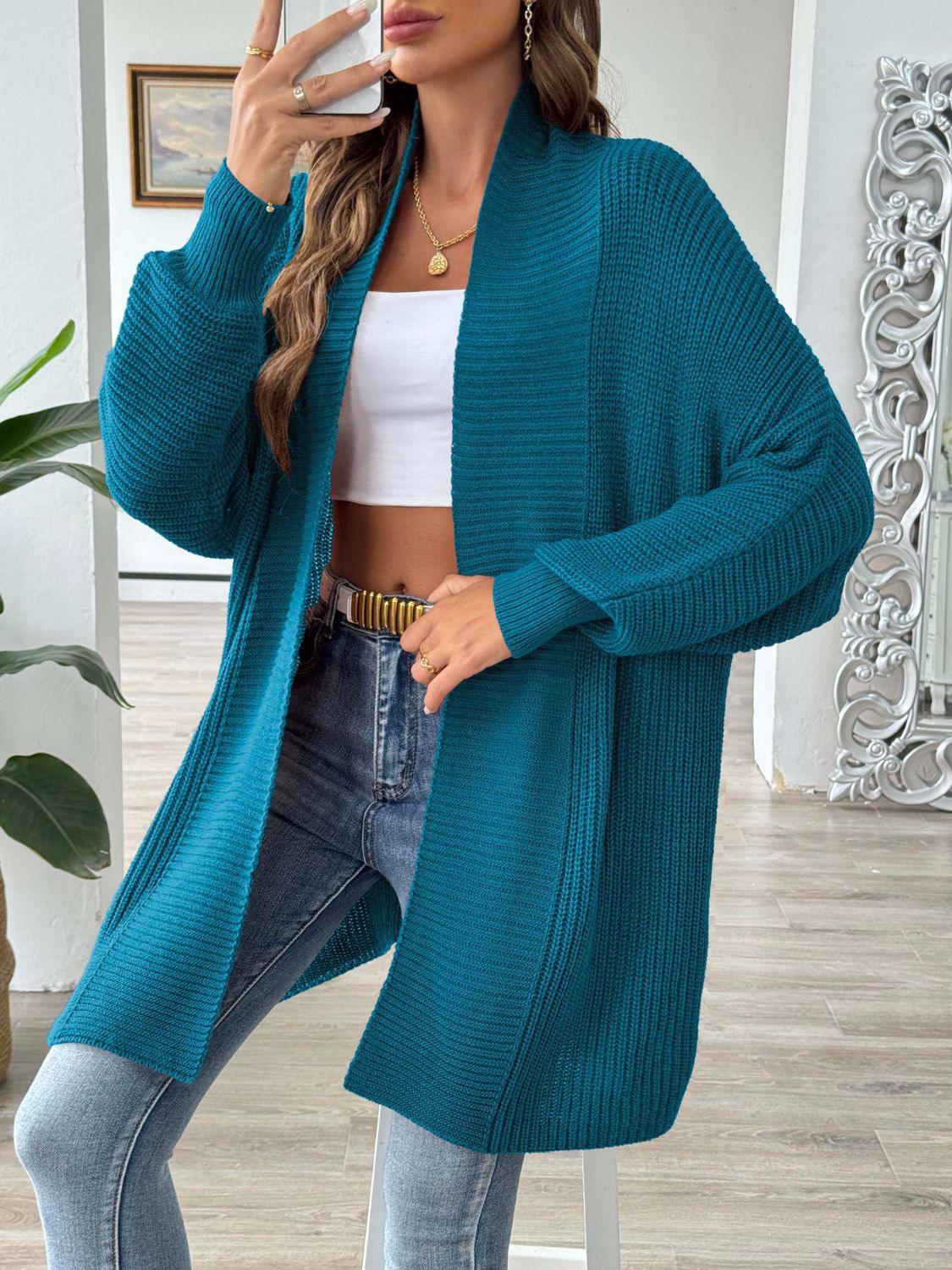 Get trendy with Open Front Long Sleeve Cardigan - available at Styles Code. Grab yours today!