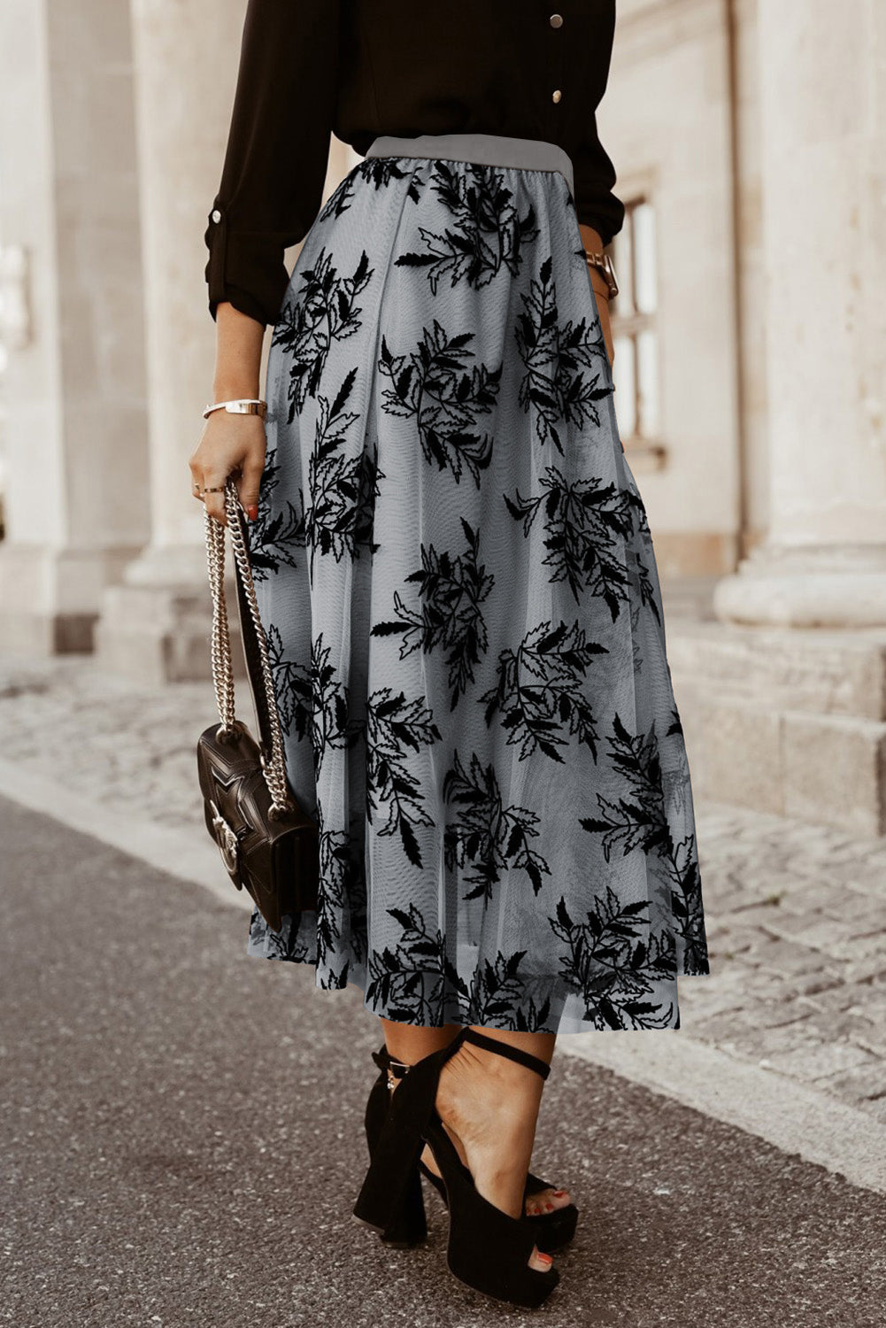 Get trendy with Embroidered High Waist Maxi Skirt - Skirts available at Styles Code. Grab yours today!