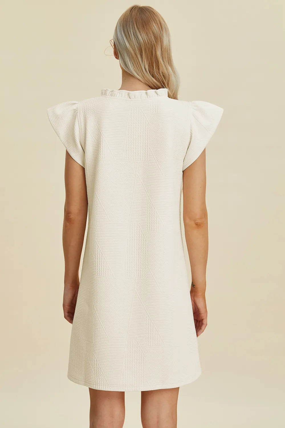 Get trendy with Full Size Ruffled V-Neck Dress - Dress available at Styles Code. Grab yours today!