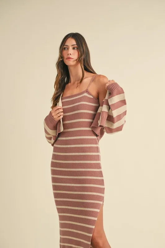 Get trendy with Crop Cardigan and Bodycon Dress Set - Dress available at Styles Code. Grab yours today!