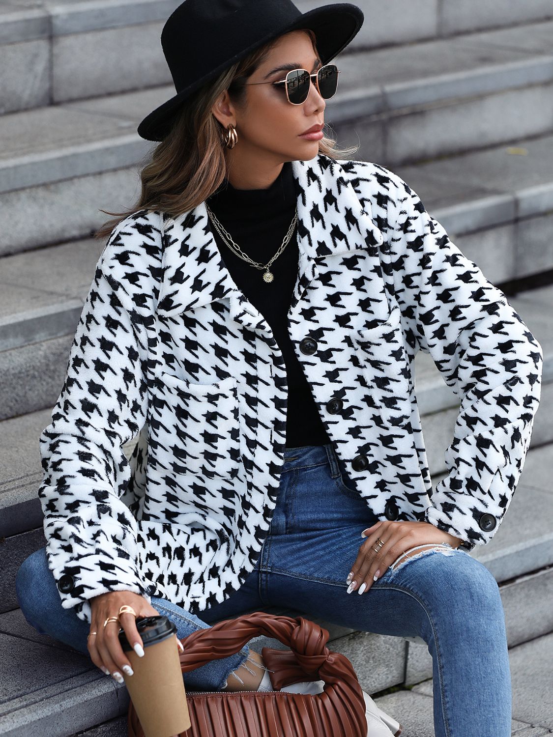 Get trendy with Button Down Jacket - Jacket available at Styles Code. Grab yours today!