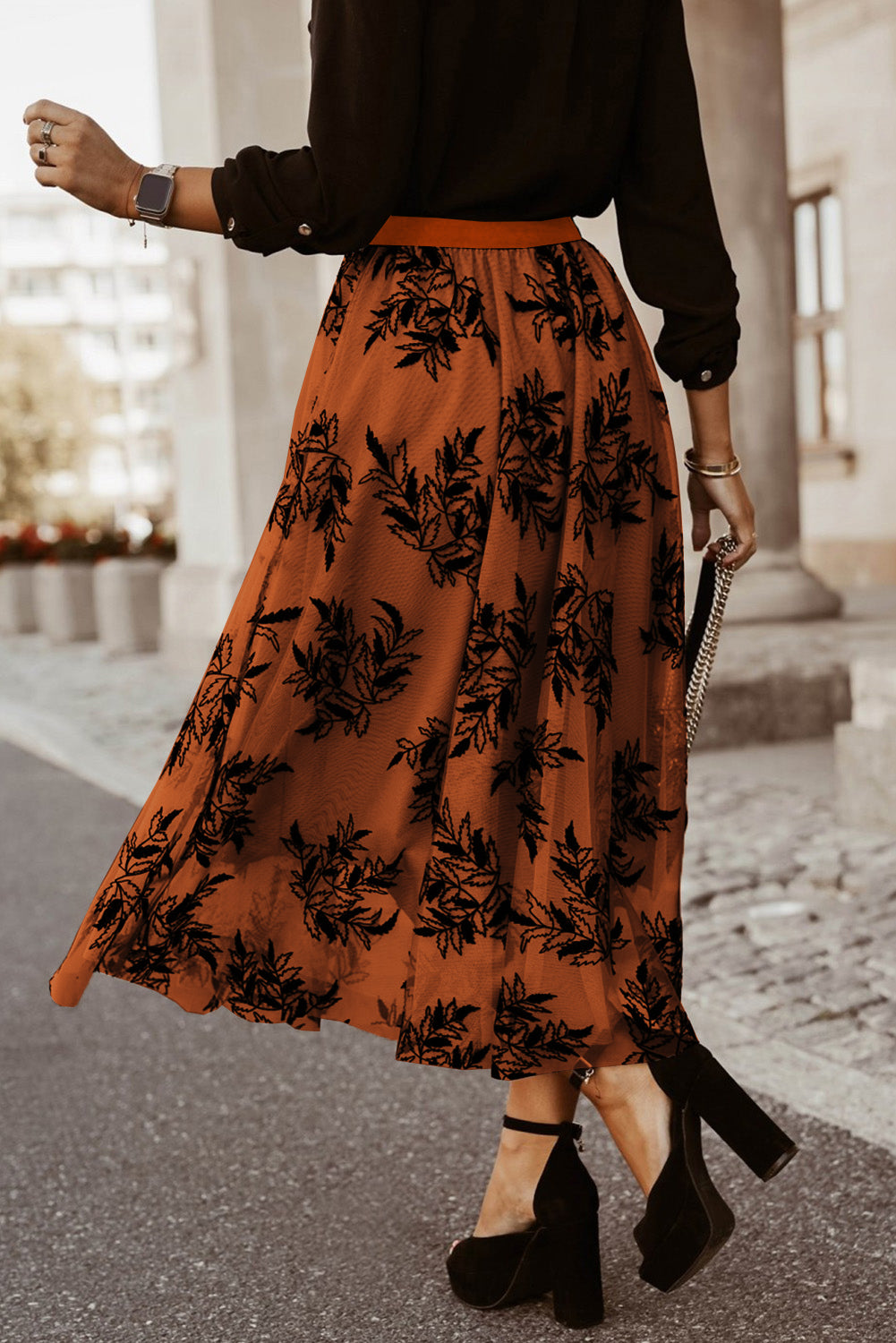 Get trendy with Embroidered High Waist Maxi Skirt - Skirts available at Styles Code. Grab yours today!