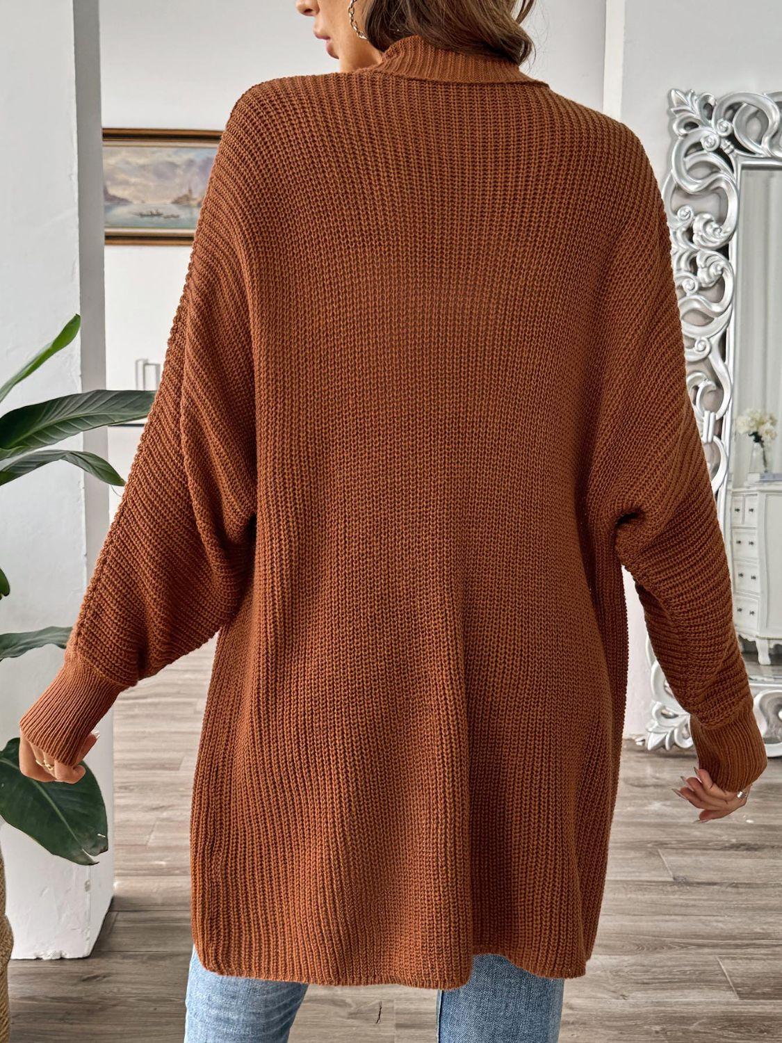 Get trendy with Open Front Long Sleeve Cardigan - available at Styles Code. Grab yours today!
