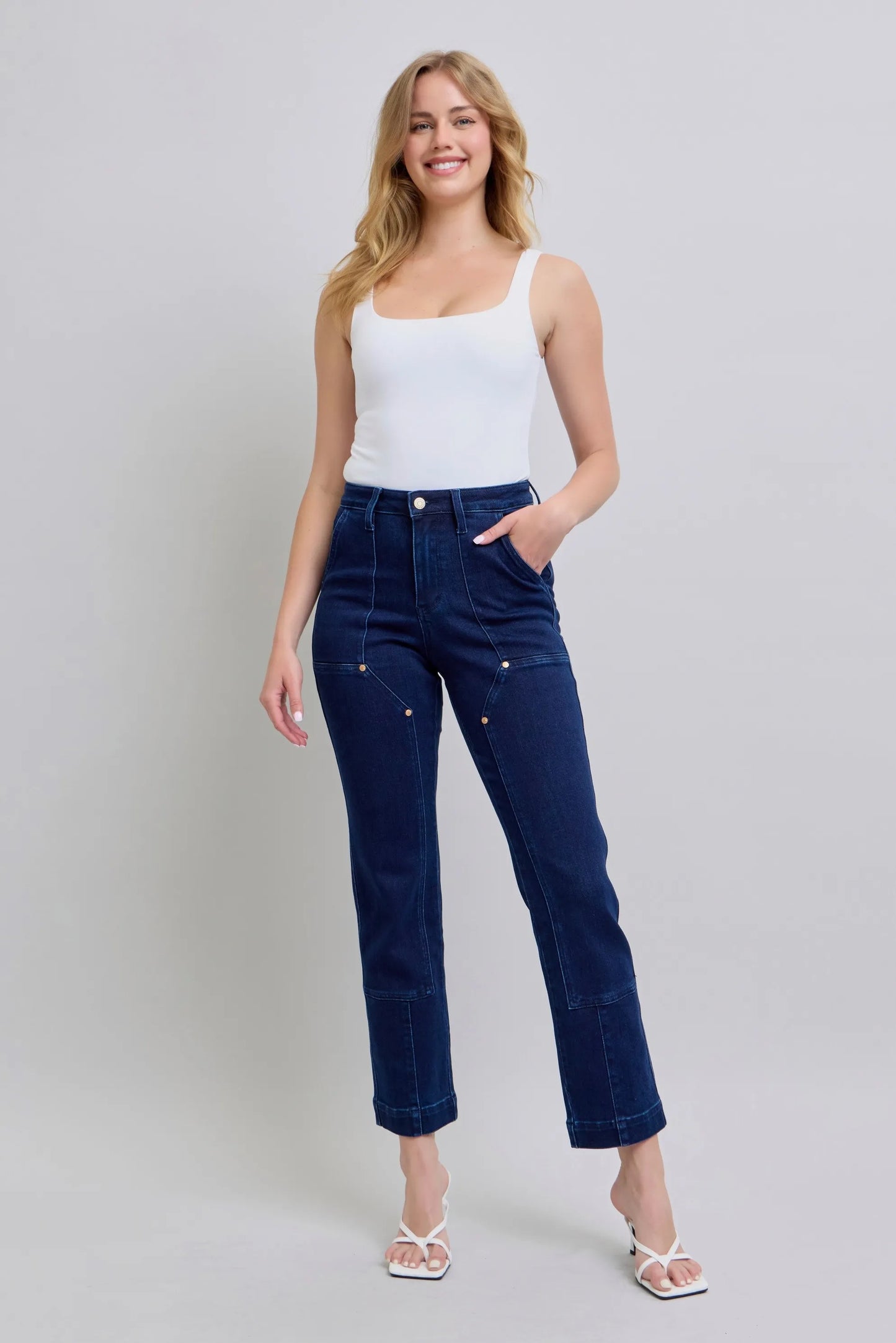 Get trendy with Full Size Work Wear Straight Jeans - Jeans available at Styles Code. Grab yours today!