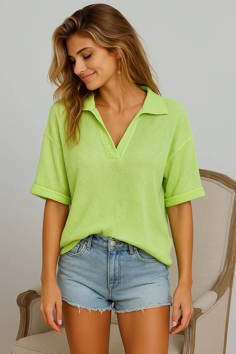 Get trendy with Mineral Washed Thermal Top - Top available at Styles Code. Grab yours today!