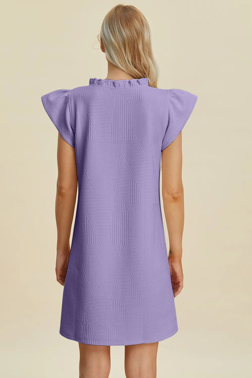 Get trendy with Full Size Ruffled V-Neck Dress - Dress available at Styles Code. Grab yours today!