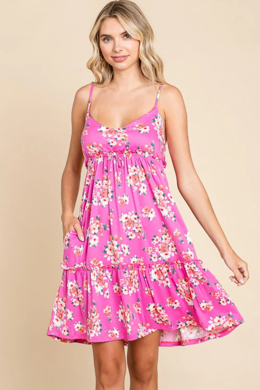 Get trendy with Full Size Floral Cami Dress - Dress available at Styles Code. Grab yours today!