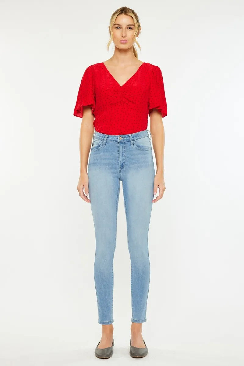 Get trendy with High Rise Super Skinny Jeans - Jeans available at Styles Code. Grab yours today!
