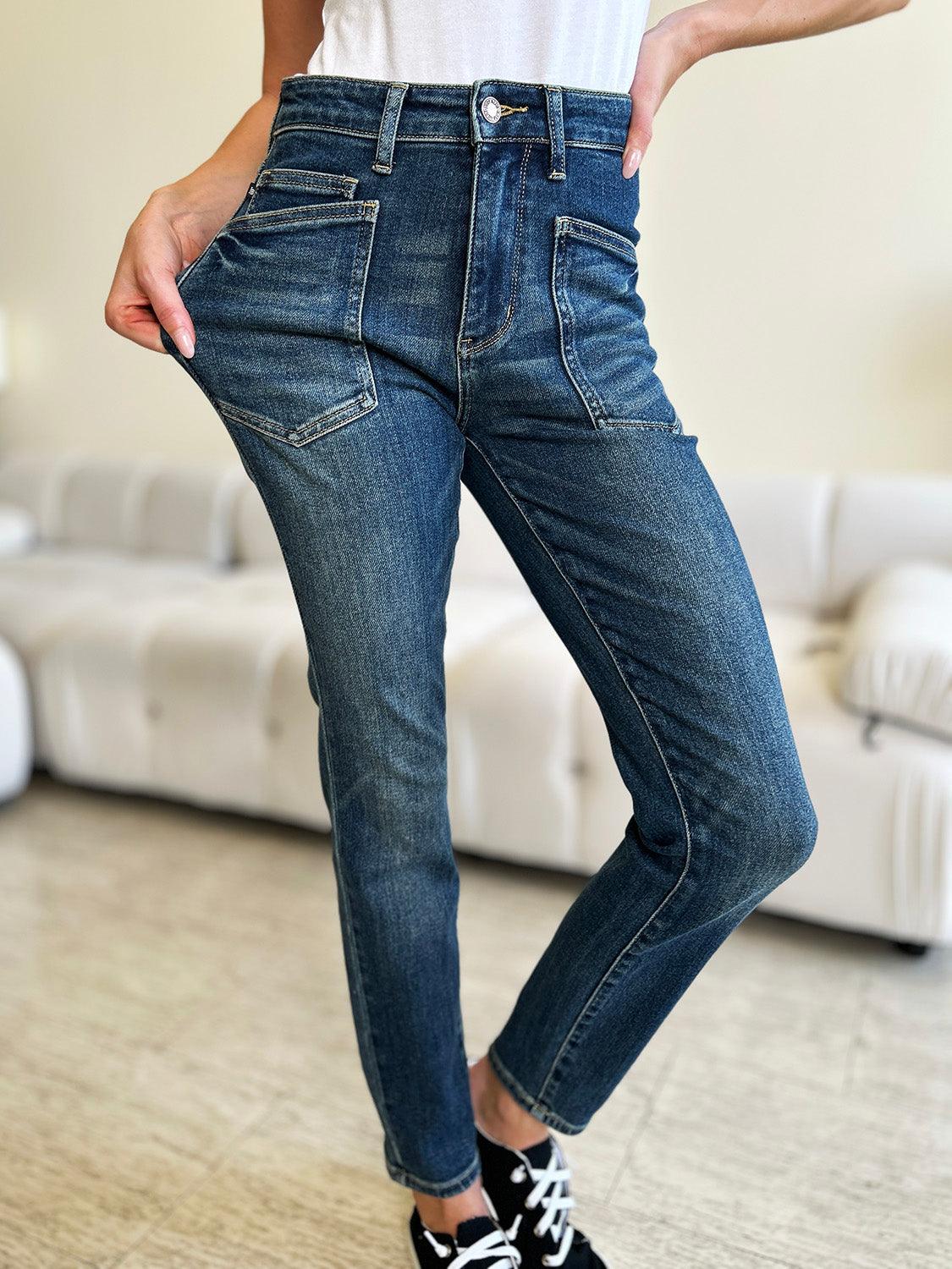 Get trendy with Full Size High Waist Skinny Jeans - Plus Size available at Styles Code. Grab yours today!