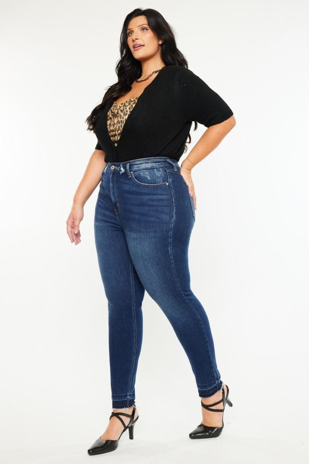 Get trendy with Full Size High Rise Ankle Skinny Jeans - Jeans available at Styles Code. Grab yours today!
