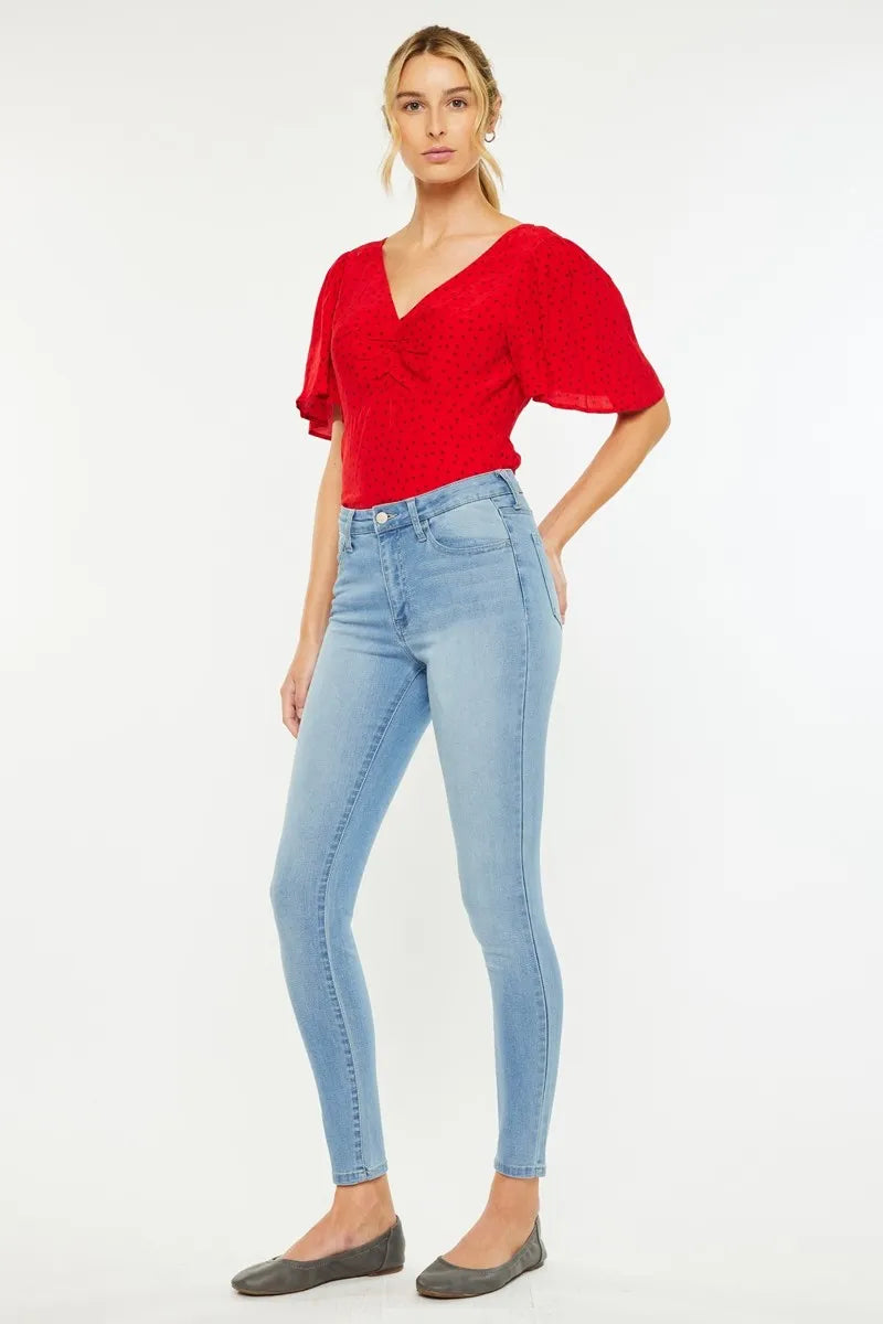 Get trendy with High Rise Super Skinny Jeans - Jeans available at Styles Code. Grab yours today!