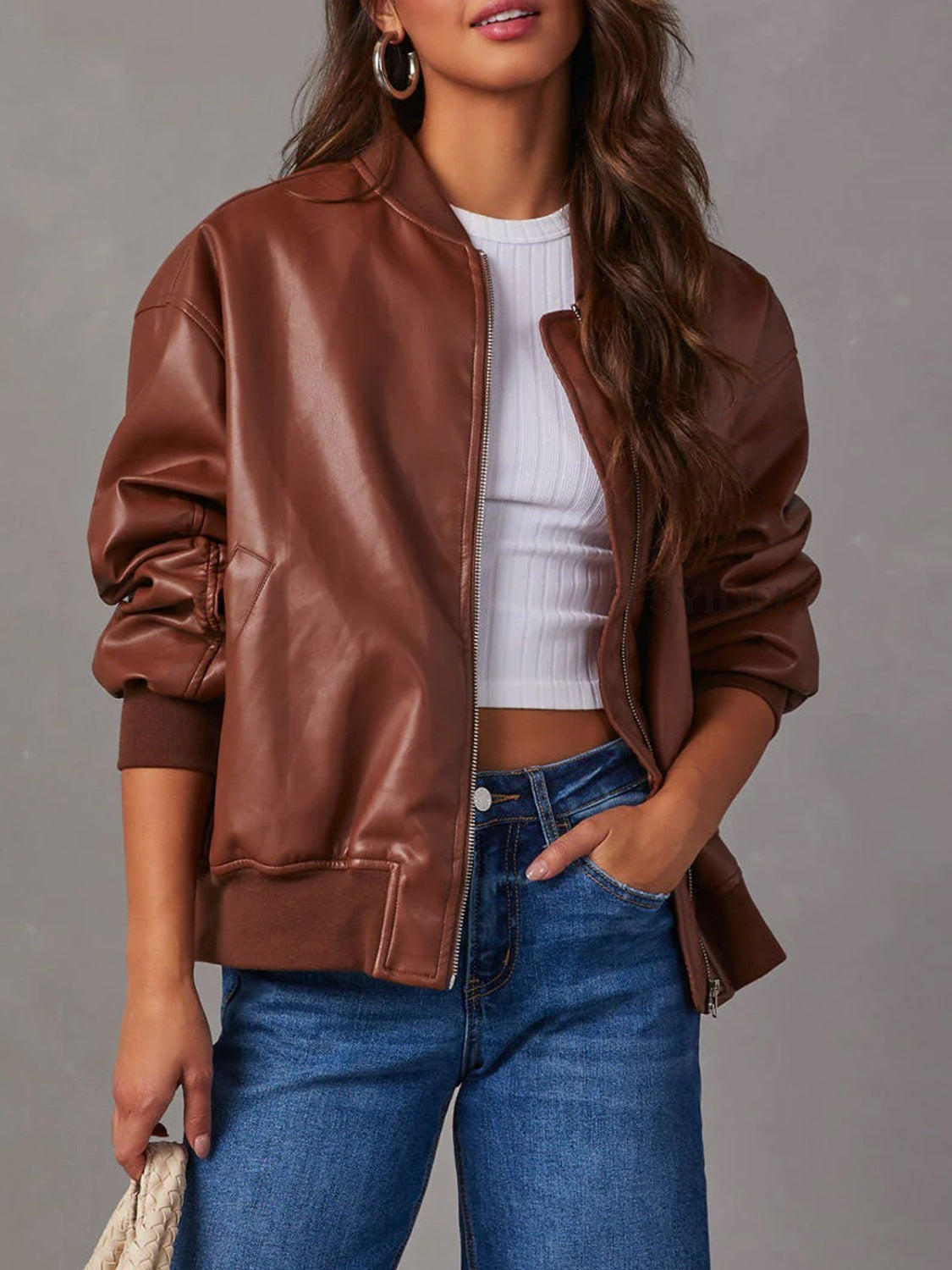 Get trendy with Zip Up Long Sleeve Jacket - available at Styles Code. Grab yours today!