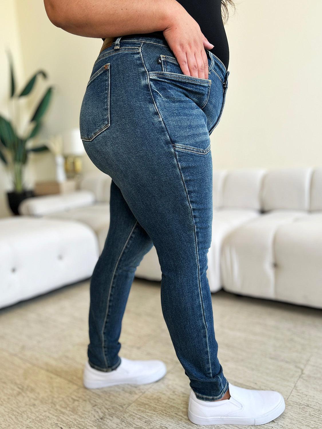 Get trendy with Full Size High Waist Skinny Jeans - Plus Size available at Styles Code. Grab yours today!