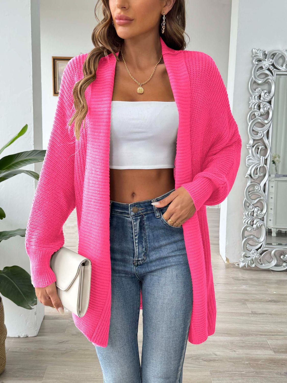 Get trendy with Open Front Long Sleeve Cardigan - available at Styles Code. Grab yours today!