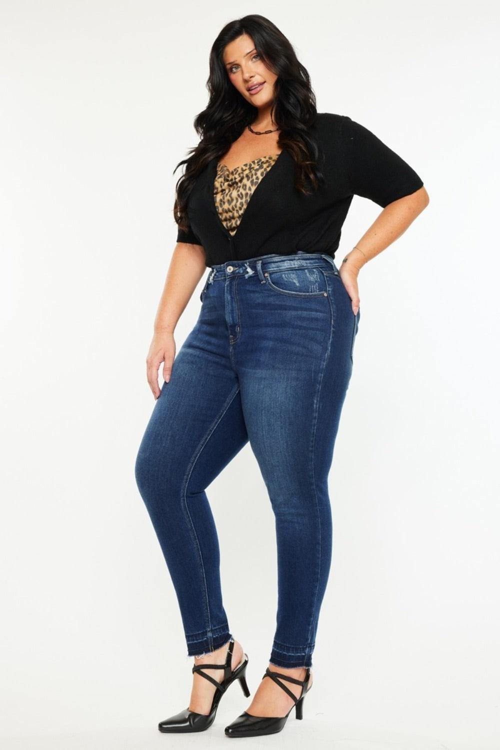 Get trendy with Full Size High Rise Ankle Skinny Jeans - Jeans available at Styles Code. Grab yours today!