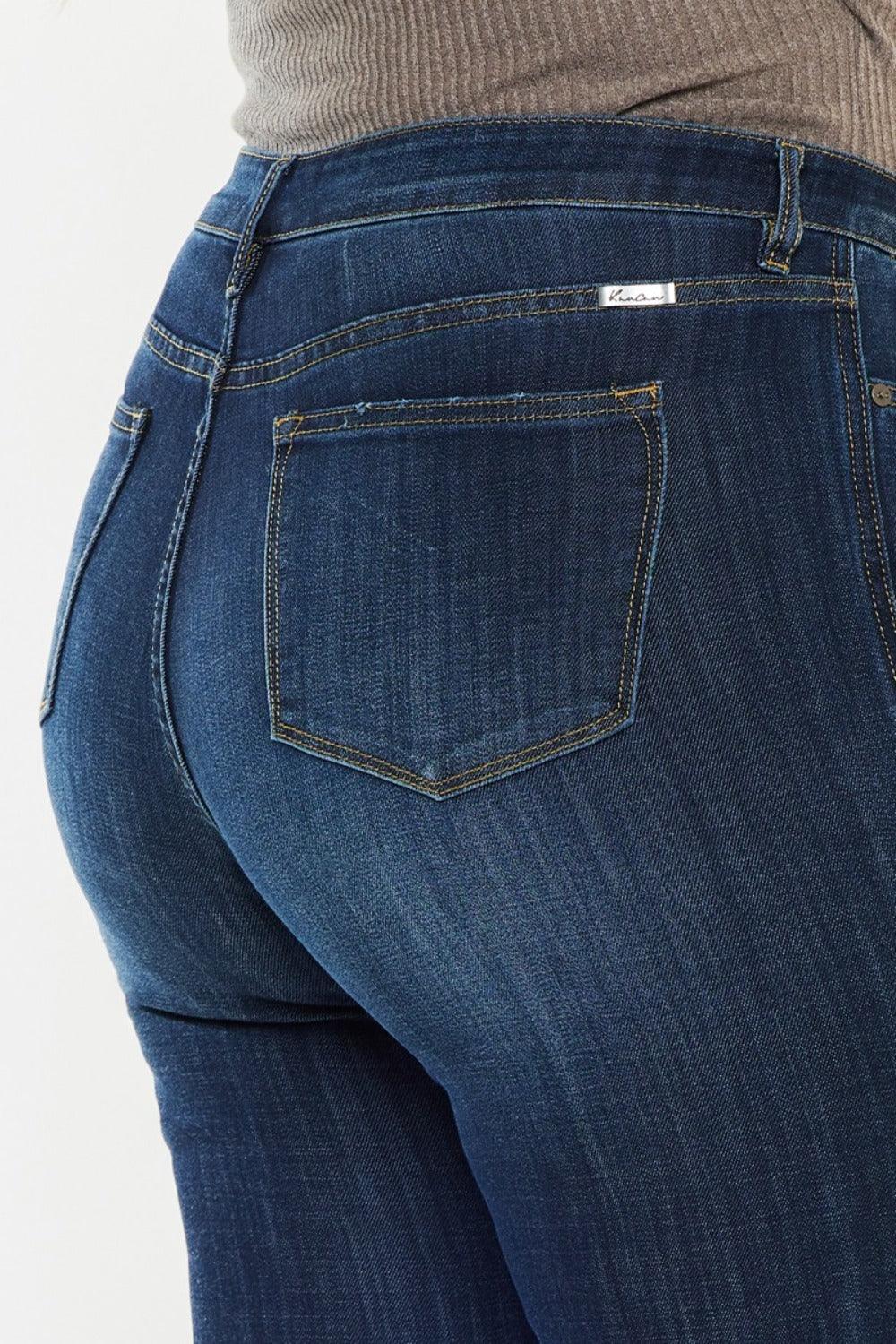 Get trendy with Full Size Mid Rise Flare Jeans - Jeans available at Styles Code. Grab yours today!