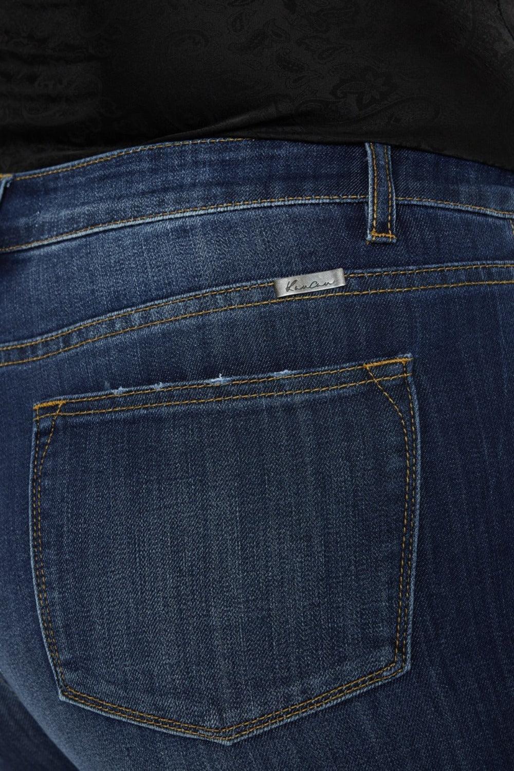 Get trendy with Full Size Mid Rise Slim Flare Jeans - Jeans available at Styles Code. Grab yours today!