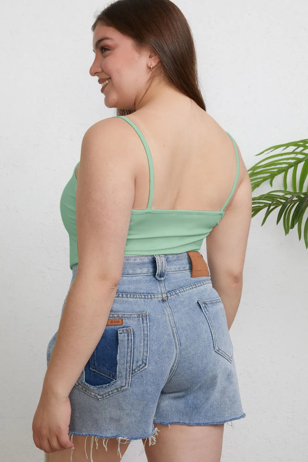 Get trendy with Full Size Round Neck Slim Cami - Top available at Styles Code. Grab yours today!