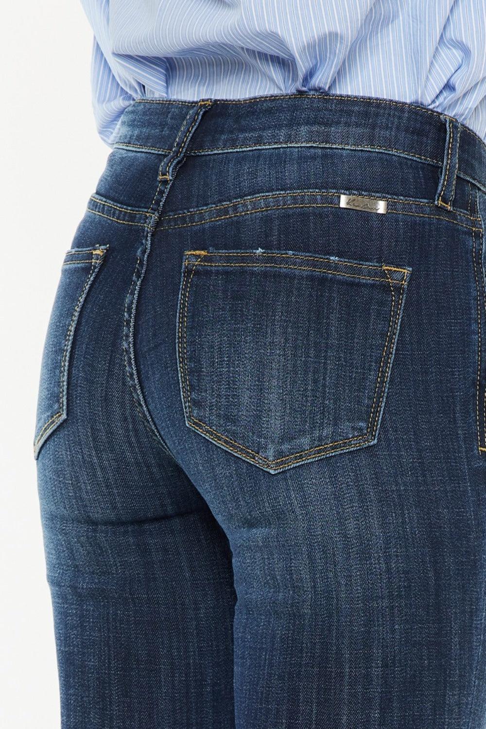 Get trendy with Full Size Mid Rise Flare Jeans - Jeans available at Styles Code. Grab yours today!