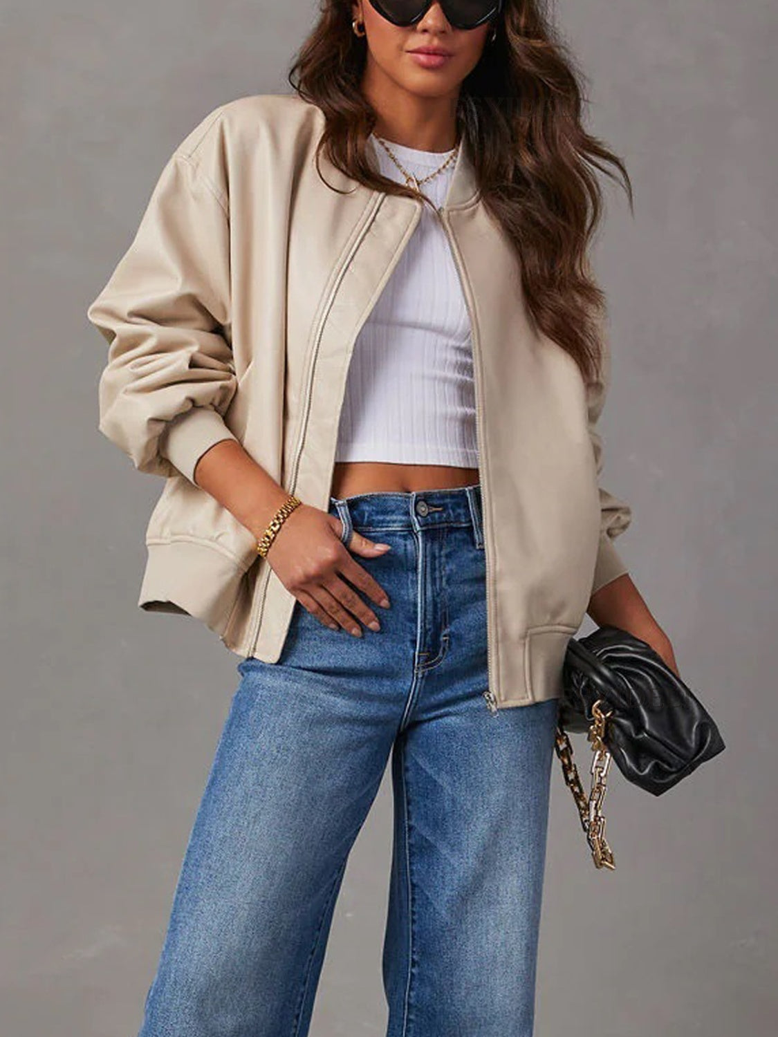 Get trendy with Zip Up Long Sleeve Jacket - available at Styles Code. Grab yours today!