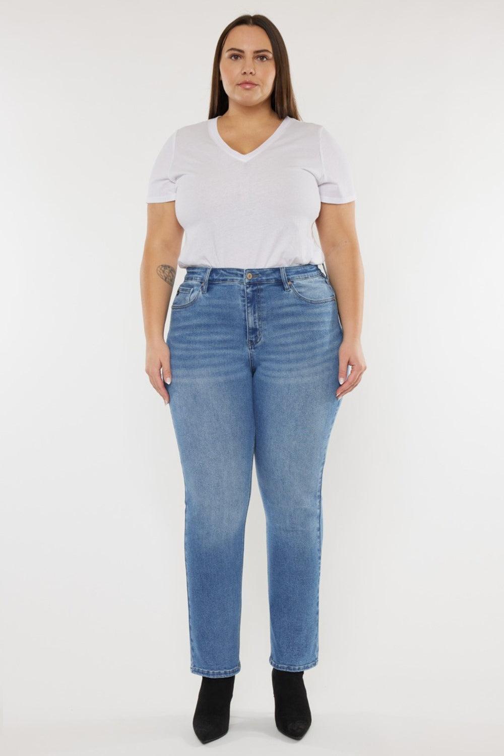 Get trendy with Full Size High Waist Jeans - Plus Size available at Styles Code. Grab yours today!