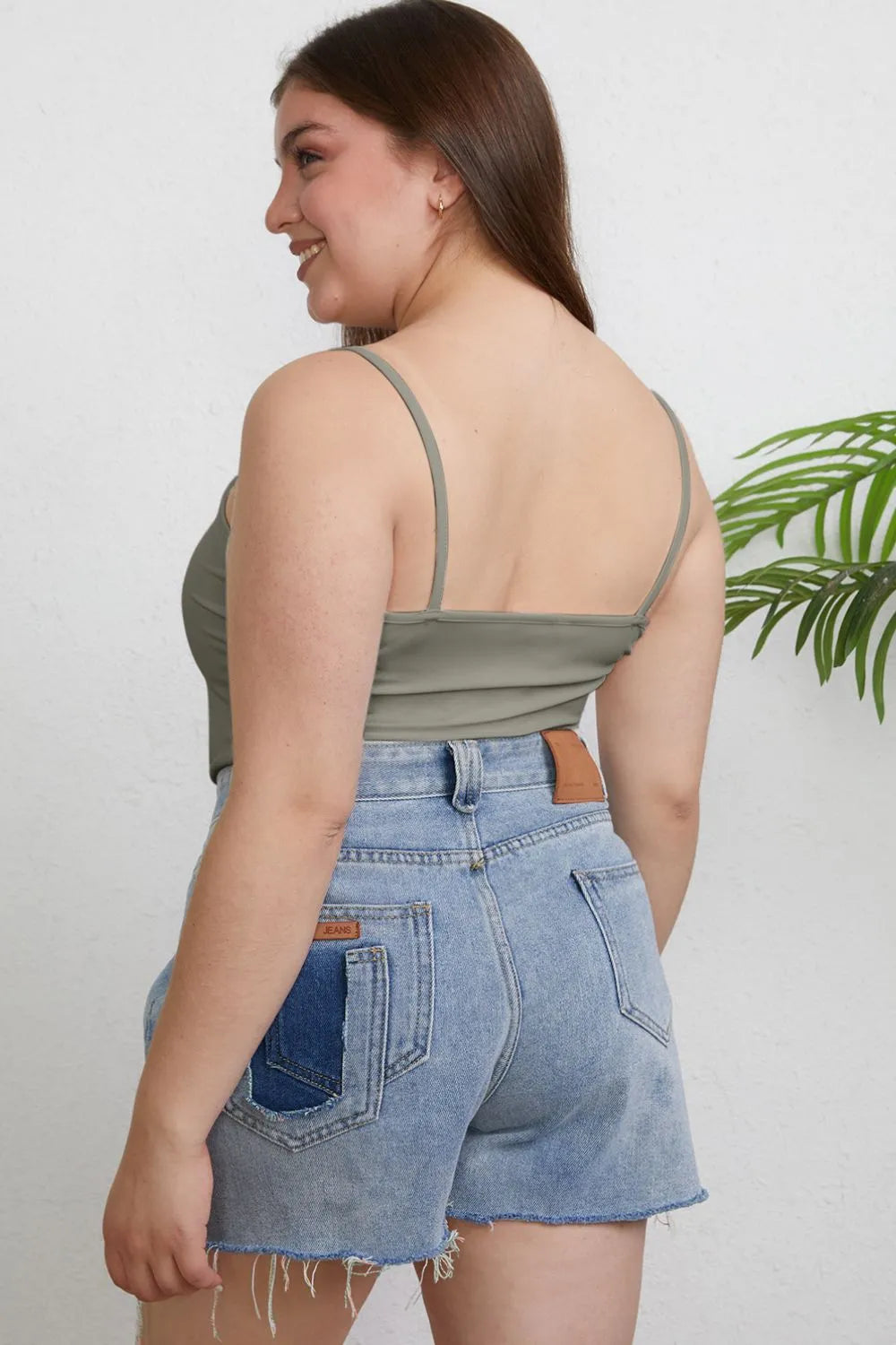Get trendy with Full Size Round Neck Slim Cami - Top available at Styles Code. Grab yours today!