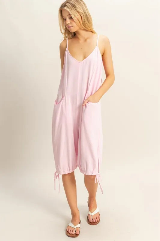 Get trendy with V-Neck Pocket Detail Romper - Jumpsuit available at Styles Code. Grab yours today!