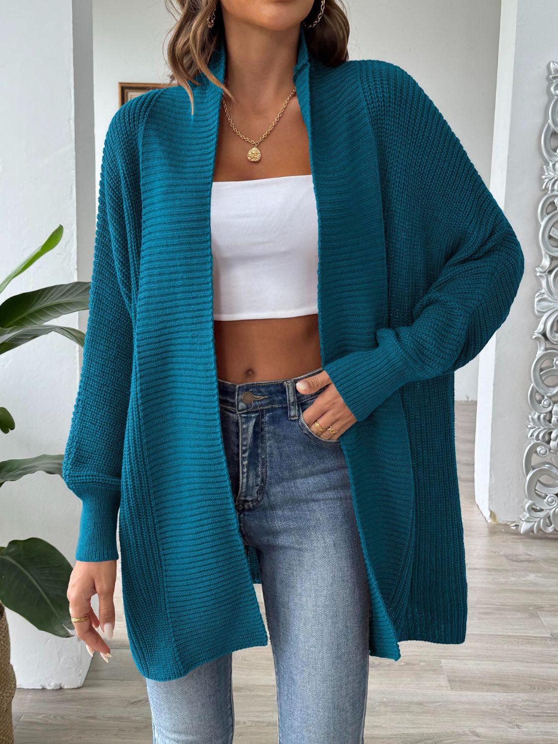Get trendy with Open Front Long Sleeve Cardigan - available at Styles Code. Grab yours today!