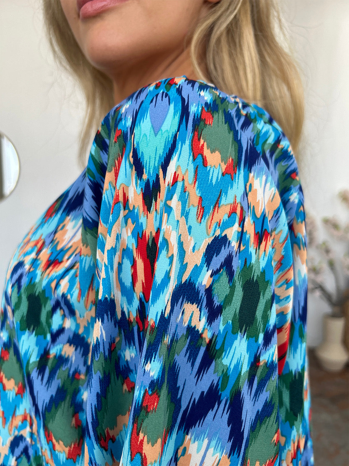 Get trendy with Full Size Balloon Sleeve Blouse - Blouse available at Styles Code. Grab yours today!