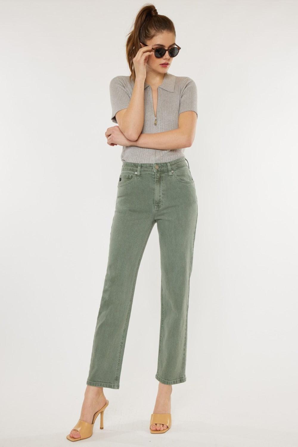 Get trendy with Ultra High Rise Straight Jeans - Jeans available at Styles Code. Grab yours today!