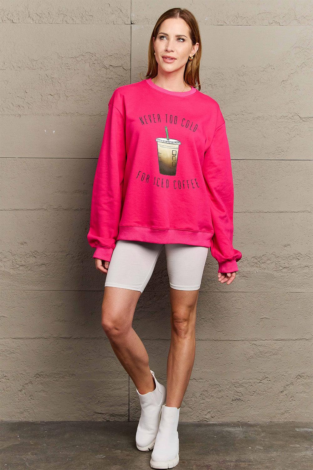 Get trendy with Full Size Round Neck Sweatshirt - Sweatshirt available at Styles Code. Grab yours today!