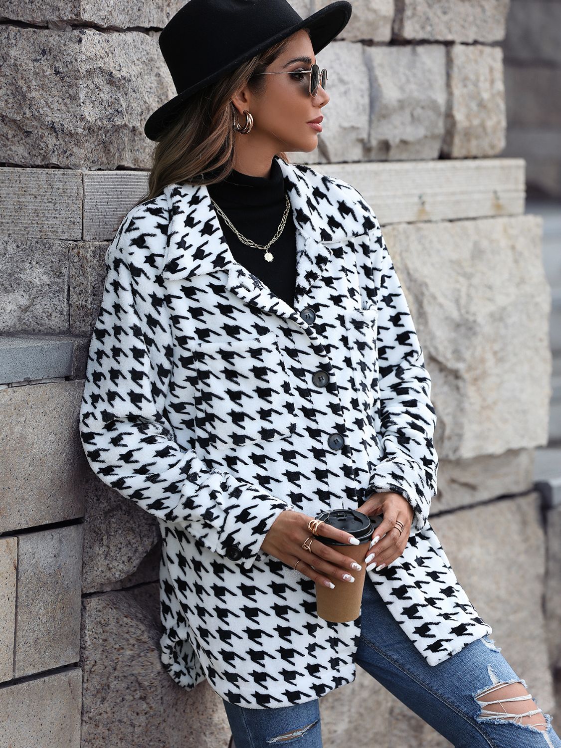 Get trendy with Button Down Jacket - Jacket available at Styles Code. Grab yours today!