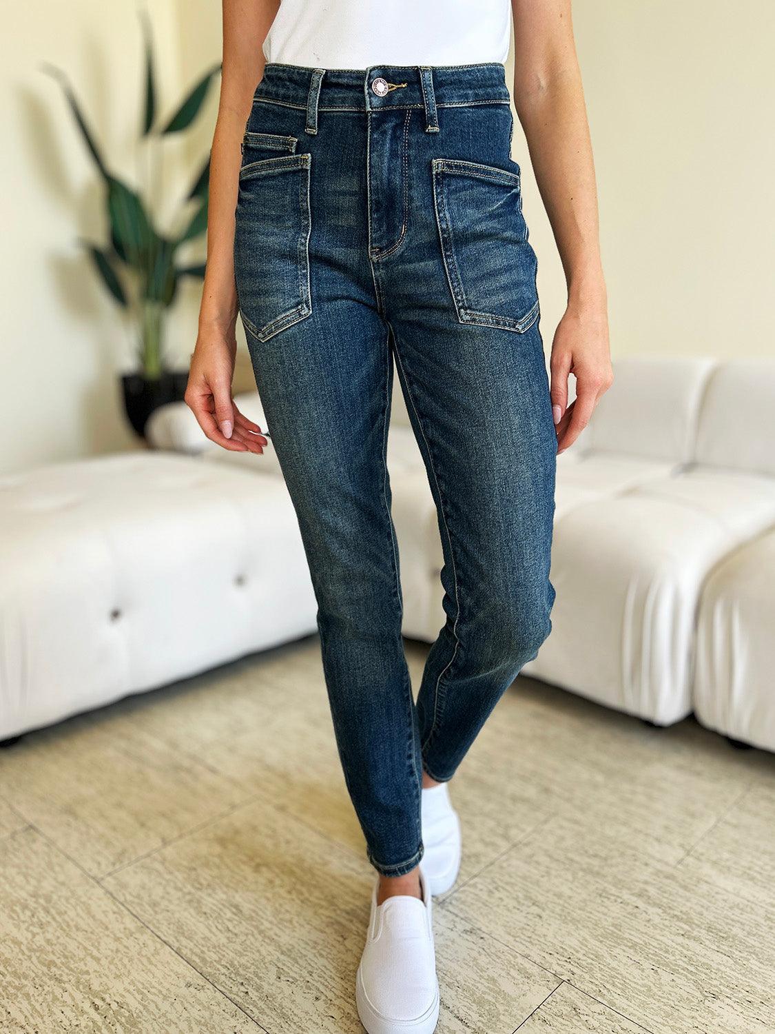 Get trendy with Full Size High Waist Skinny Jeans - Plus Size available at Styles Code. Grab yours today!