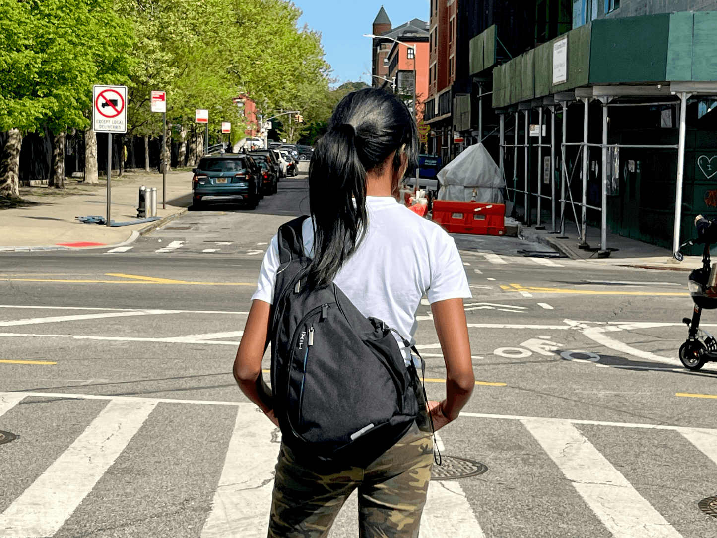 Get trendy with Mixi Sling Backpack with USB Port & Power Charger - Bags available at Styles Code. Grab yours today!