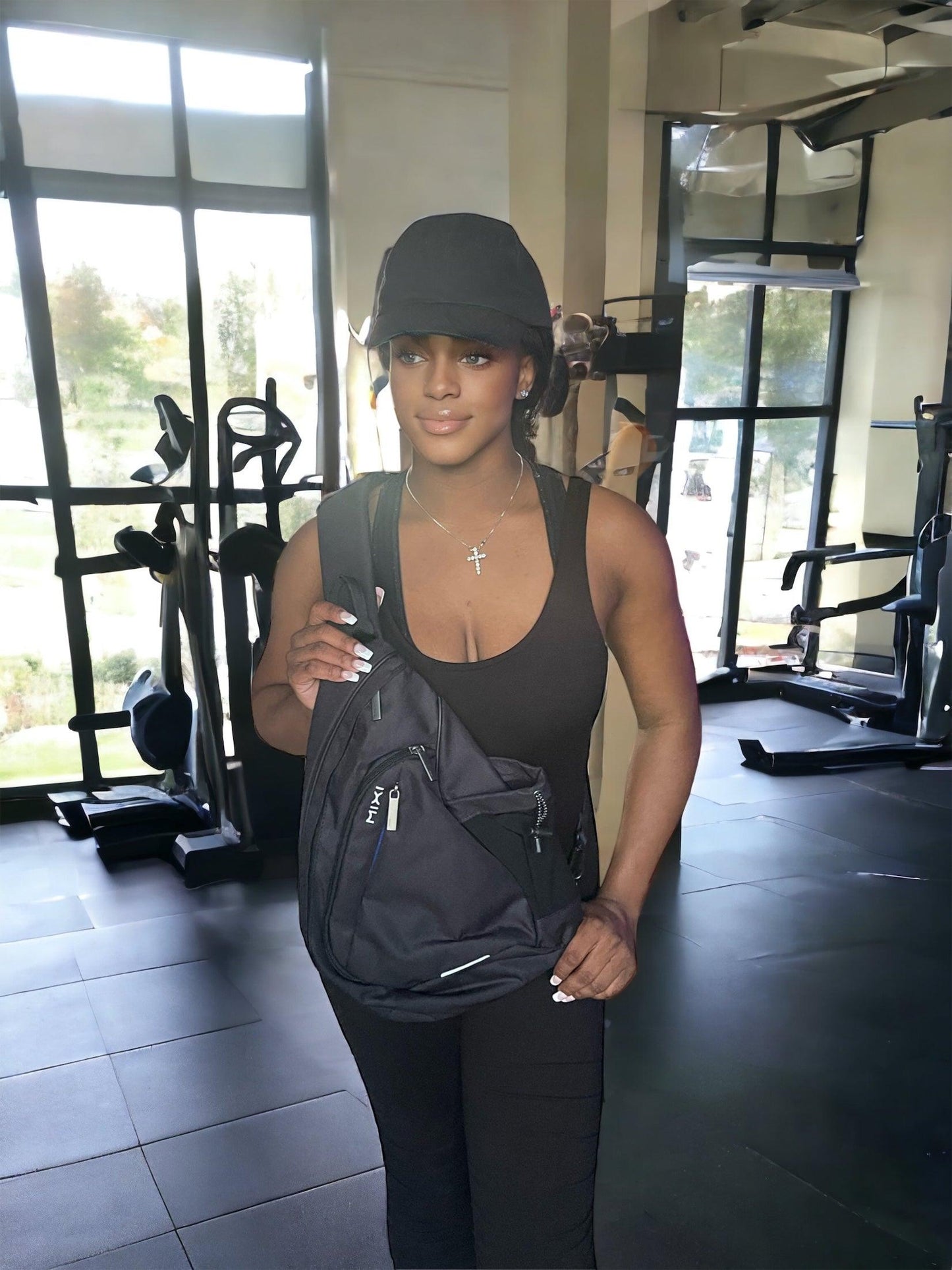 Get trendy with Mixi Sling Backpack with USB Port & Power Charger - Bags available at Styles Code. Grab yours today!