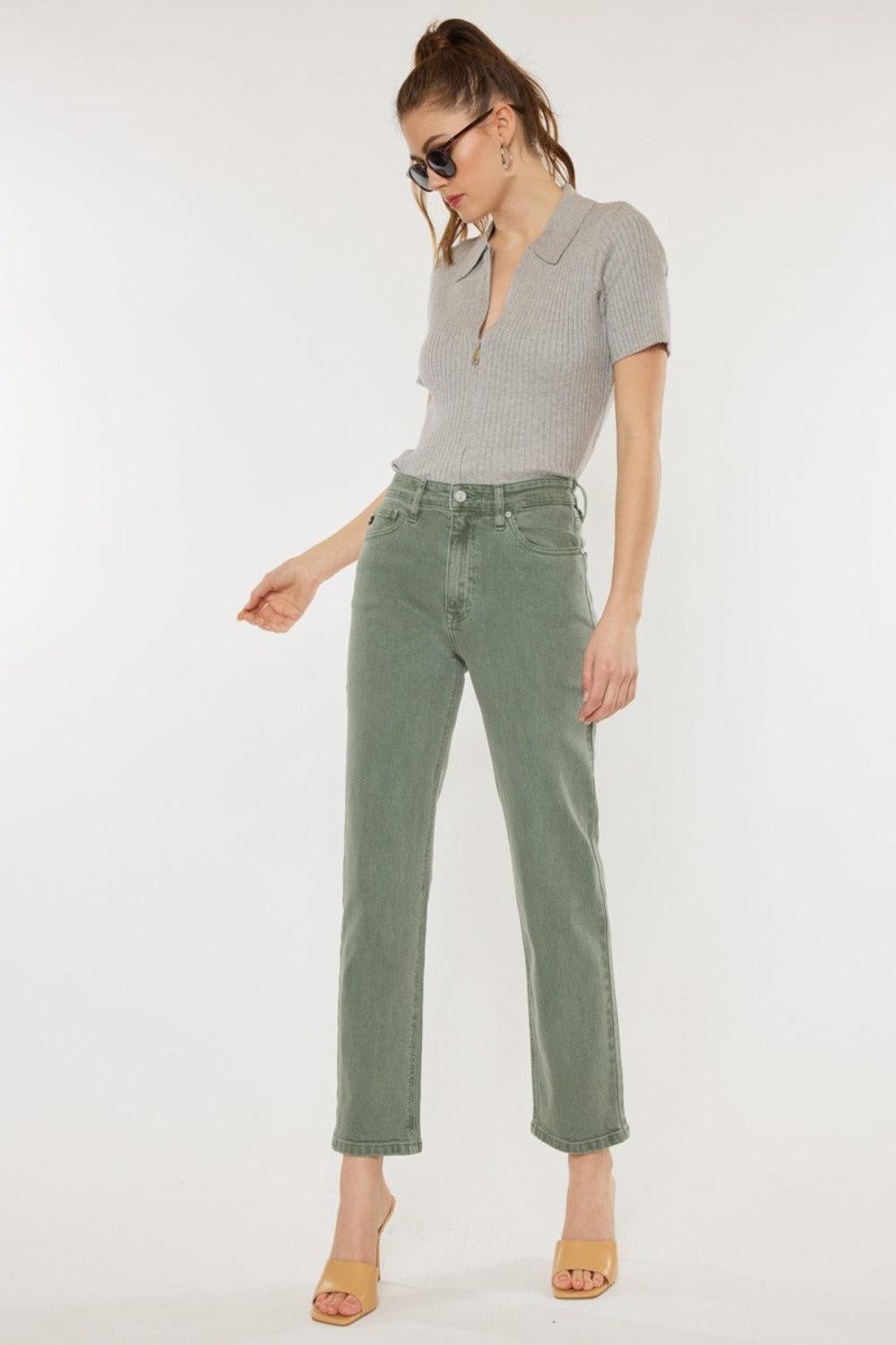 Get trendy with Ultra High Rise Straight Jeans - Jeans available at Styles Code. Grab yours today!
