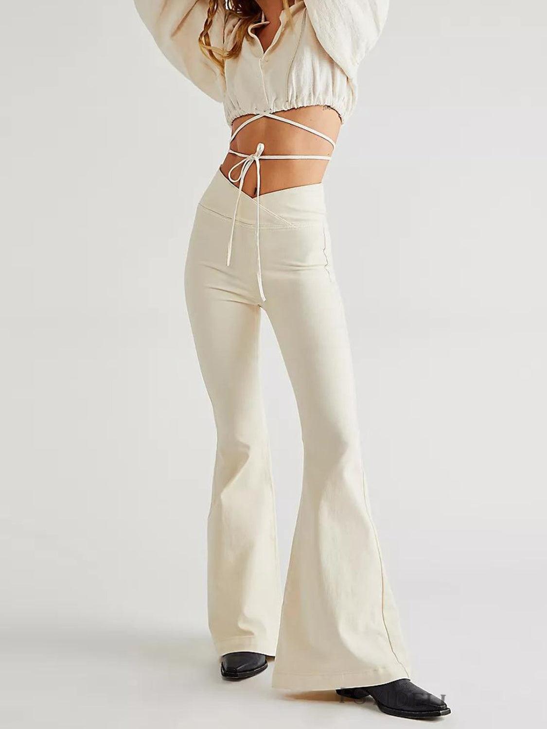 Get trendy with Asymmetric Waist Flare Jeans - available at Styles Code. Grab yours today!